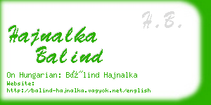 hajnalka balind business card